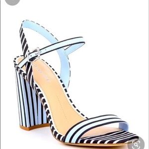 Gianni Bini Striped Sandal with Heel